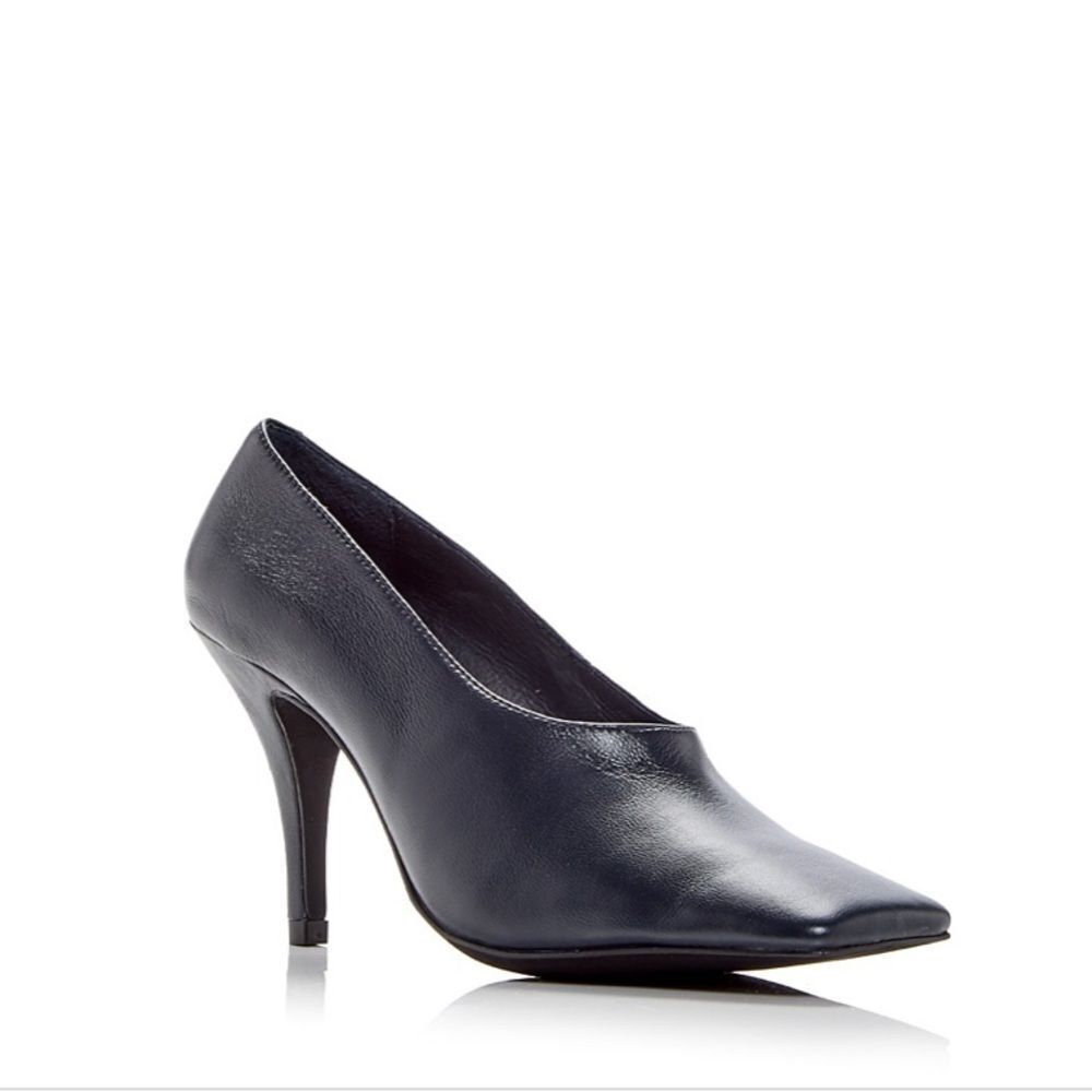 Jeffrey Campbell Women's Natalya Square Toe Pumps Very Dark Navy Blue size 9